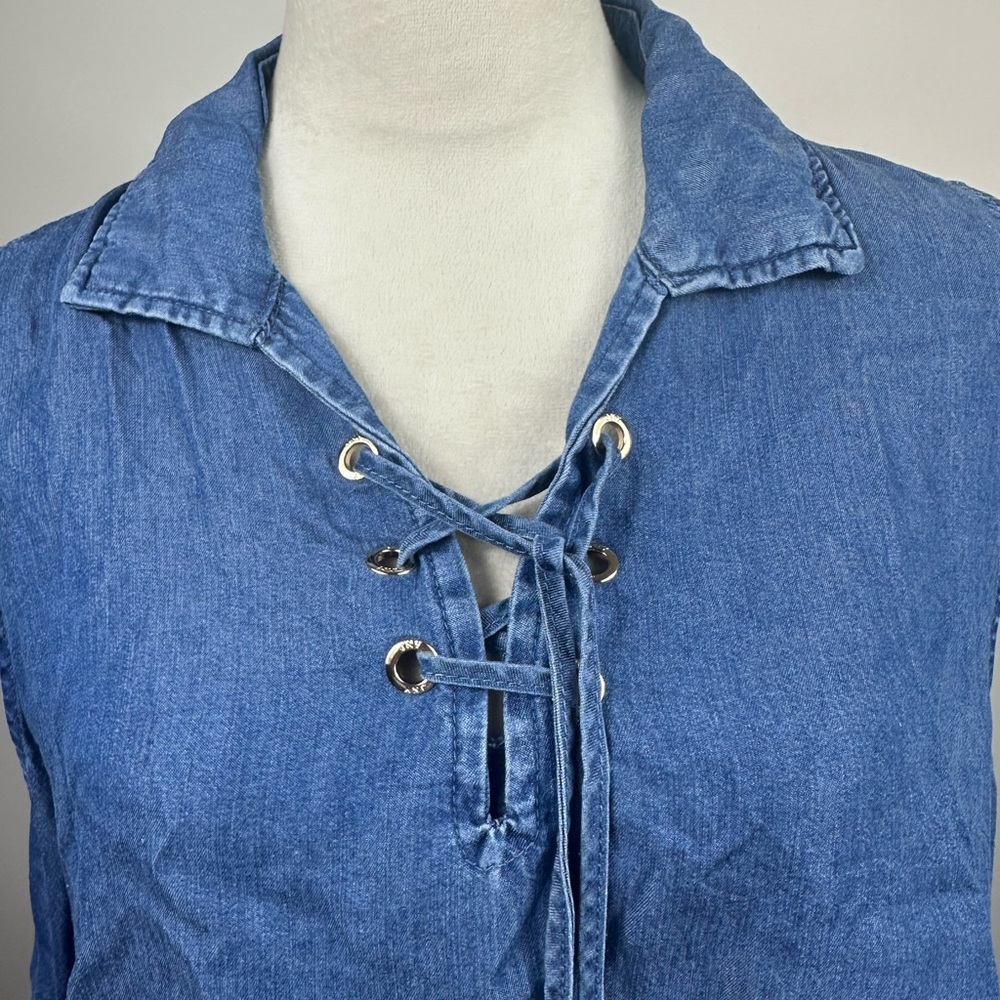 Jones New York Sleeveless Denim Tunic Top size 1X - Picture 6 of 8